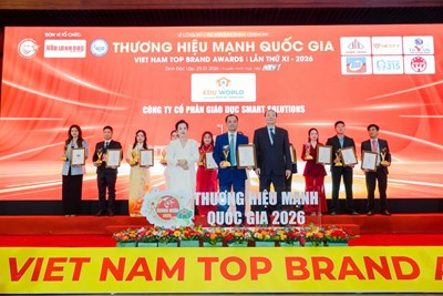 EDU WORLD VINH DỰ NHẬN 02 GIẢI THƯỞNG TẠI LỄ CÔNG BỐ THƯƠNG HIỆU MẠNH QUỐC GIA NĂM 202